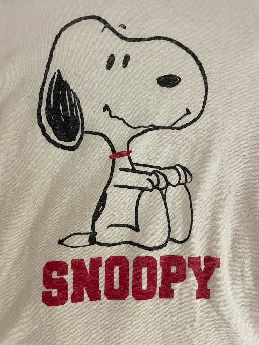 Re/Done Peanuts Slim Ringer Tee Snoopy